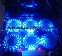 Lot de 6 feux de signalisation LED magnétiques rechargeables pour voiture, feux de détresse routière, feux rouges pour voiture, bateau marin