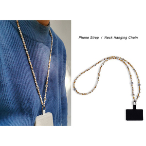 Bracelet de téléphone portable en perles de coquille imitée minimaliste <span class=keywords><strong>collier</strong></span> à bandoulière populaire pour un pendentif de téléphone polyvalent à usage long et court - Product Image 2