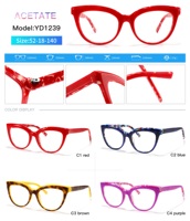 NOUVEAU Lunettes de vue œil de chat en acétate pour femmes Lunettes oversize Lunettes optiques Montures pour dames