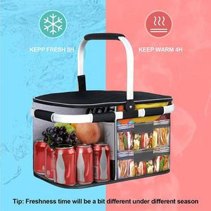 Sac isotherme pliable en polyester 600D personnalisé avec impression, grande capacité, pour pique-nique promotionnel, avec isolation thermique, échantillon gratuit - Product Image 5