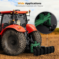 Attelage rapide à 3 points AMBITION avec adaptateur extra polyvalent pour récepteur de 2 pouces, adaptation sans douille, capacité de levage de 3000 lb