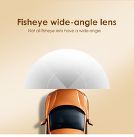 Caméra de recul universelle AHD 1080P avec vision nocturne, étanche IP68, grand angle 170 degrés et trajectoire dynamique