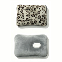 Coussin chauffant rechargeable, sac d'eau chaude électrique en tricot doux