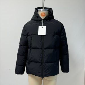 Veste d'hiver légère unisexe en coton rembourré à capuche, style streetwear, avec fermeture éclair et coutures horizontales - Product Image 5