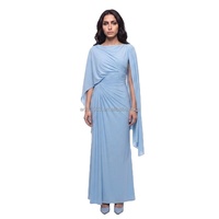 En stock Nouvelle robe longue décontractée d'été style chic français à manches chauve-souris, taille ajustée, unie, respirante, en tissu non tissé