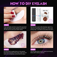 Vente en gros DIY Kit de teinte pour sourcils Kit de teinte liquide hybride professionnel personnalisé longue durée pour cils et sourcils avec teinte