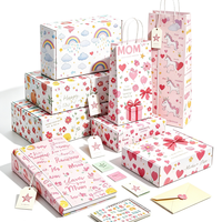 Papier d'emballage cadeau en gros, recyclable, motif licorne de dessin animé mignon, aquarelle, cœur, taille personnalisée, design sur mesure, lot en vrac pour enfants