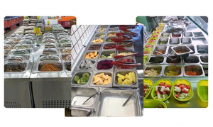 Mesa de Trabajo Refrigerada Comercial para Chef, Mostrador de <span class=keywords><strong>Buffet</strong></span> para Catering, Exhibición de Alimentos, Sándwiches, <span class=keywords><strong>Pizza</strong></span>, Preparación de Alimentos, Barra de Ensaladas - Product Image 2