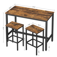 Vente en gros table haute et tabouret de bar, tabouret de bar en plein air, ensemble de table et chaise de bar