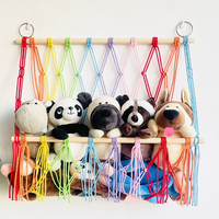 Support de rangement en macramé fait main pour chambre d'enfant, salle de jeux, salon, salle de bain, pliable, pour pot de fleurs