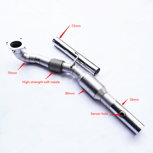 Tuyau de descente en acier inoxydable Deleville 304 adapté pour Volkswagen <span class=keywords><strong>Golf</strong></span> 6 <span class=keywords><strong>GTI</strong></span>/<span class=keywords><strong>Golf</strong></span> <span class=keywords><strong>7</strong></span> <span class=keywords><strong>GTI</strong></span> <span class=keywords><strong>Golf</strong></span> 6/<span class=keywords><strong>7</strong></span> <span class=keywords><strong>GTI</strong></span> modifié avec downpip de catalyseur - Product Image 1