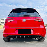 Nouveau diffuseur de pare-chocs arrière sport en ABS noir brillant avec éclairage pour VW Golf 7 GTI GTD 2013-2016