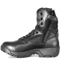 Bottes de randonnée en cuir noir pour hommes Tronyond, imperméables, résistantes à l'usure, thermiques, en coton, à la cheville, pour l'hiver