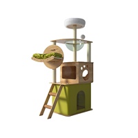 Tour d'escalade pour chat, Nid pour chat, Arbre à chat, Capsule spatiale intégrée, Pilier haut, Plateforme de saut pour chat, Griffoir pour chat
