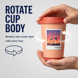 Gobelets en carton personnalisés avec logo de marque, creux et rotatifs, jetables, roses, à double paroi, pour <span class=keywords><strong>café</strong></span> - Product Image 3