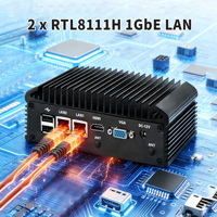 Mini PC CWWK sin ventilador 8250U 2 x Realtek RJ45 LAN 2 x DB9 RS232/485 COM PC Industrial DDR4 6USB HD+VGA Mini Ordenador para Oficina en Casa