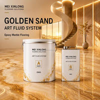 Peinture de sol autolissante époxy à sable coloré, protection de l'environnement, application facile, effet marbre, utilisation pour la construction et le transport