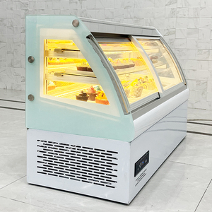 <span class=keywords><strong>Prix</strong></span> de comptoir droit d'armoire incurvée amélioré de qualité professionnelle pour réfrigérateur d'affichage de gâteau avec conception d'entrée avant - Product Image 4
