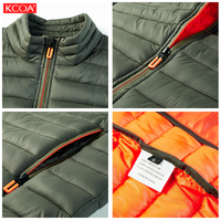 Vente en gros Gilet d'hiver en coton avec poche zippée Veste sans manches avec logo personnalisé Gilet bouffant pour hommes