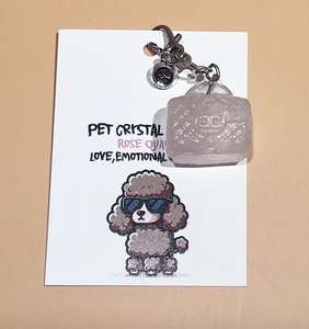 Amuleto de Cristal Natural para Mascotas, Piedra de Protección, Colgante para Collar de Perro, Amatista, Cuarzo Rosa, Etiqueta de Energía Curativa para Cachorros - Product Image 4