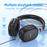 Casque Sans Fil Hoco W35 Supra-Auriculaire avec Réduction de Bruit, Écouteurs de Jeu