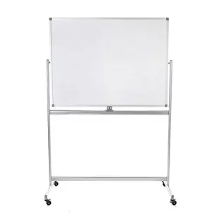 Factory price office mobile magnetic whiteboard easel double sided reversible whiteboard with stand