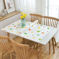Couverture de Table en vinyle de couleur assortie, couverture de Table décorative imperméable