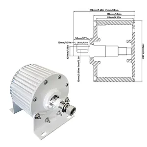 火星岩石800W 550转/分，带基础NdFeb PMG稀土永磁发电机12V 24V 48v，用于DIY卧式风力发电机