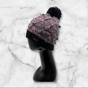 Excelente calidad estilo de moda POM Sport Beanie 85% acrílico 15% lana Jacquard patrón cálido invierno Beanie - Product Image 2