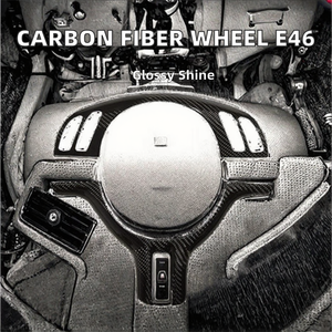 Pour <span class=keywords><strong>BMW</strong></span> Série 3 <span class=keywords><strong>E46</strong></span>, housse de <span class=keywords><strong>volant</strong></span> en fibre de carbone pour modification de voiture - Product Image 3