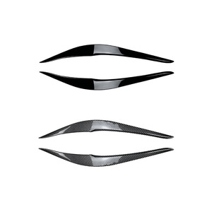 Bmw 2 Series F22 F23 Headlight Eyebrow Sticker Piano Black Carbon Fiber Texture Adhesive Trim Cover 2014-2019 - Product Image 2