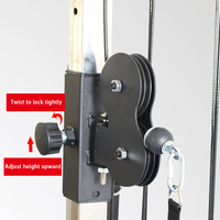 Machine de musculation multifonctionnelle murale à poulies croisées, poulie haute pour tirage vertical pour le dos, les épaules et les triceps