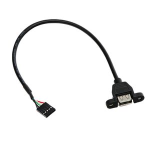 Cable de extensión DuPont de 5 pines a conector USB hembra con orificios para tornillos para asegurar cables de terminal 5P a cables de datos USB - Product Image 3