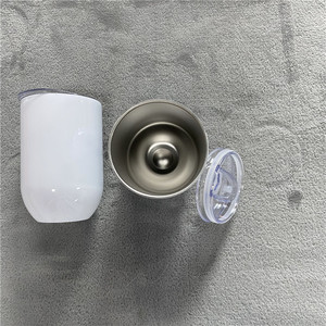 12oz USA WarehouseEgg en forme de voyage facile à <span class=keywords><strong>sublimation</strong></span> adapté aux blancs de <span class=keywords><strong>sublimation</strong></span> de <span class=keywords><strong>four</strong></span> tasses à eau en verre à vin pour le bricolage - Product Image 5