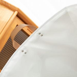 Panier à linge pliable rectangulaire, organisateur de rangement pliable pour vêtements, utilisation dans la salle de bain, couleur beige marron - Product Image 1