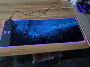 OEM Logo 15W Schnell ladung <span class=keywords><strong>RGB</strong></span> Gaming XXL Mouse pad mit kabellosem Ladegerät 30*80cm Gummi Mauspad - Product Image 6