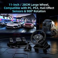 Setir Balap PC dengan Shifter Pola-H 6-Percepatan dan Pedal Linear |   Sistem Kemudi Linear Efek Hall, 270 ° /450 ° /900 °   Pengalihan Sudut