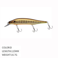 Huiping Bass leurres de pêche 115mm 16.7g appâts artificiels durs suspendus Minnow en plastique coulant Minnow leurres appâts vente en gros
