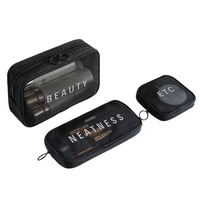Trousse de maquillage à fermeture éclair pour femmes pochette organisateur Logo personnalisé sac cosmétique en maille de voyage pour trousse de toilette trousse de lavage de beauté stockage