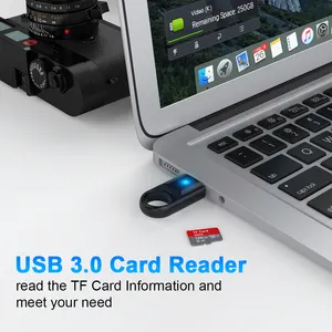 Yüksek hızlı USB tip C arayüzü TF 3.0 bellek kart okuyucu adaptörü hafif taşınabilir Mini hafıza kartı okuyucu