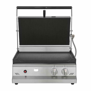 Grill à gaz commercial, plaque de cuisson, presse à panini, machine à griller à rainures, grille à pain grillé au gaz, grill de contact pour hamburger, sandwich - Product Image 1