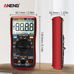 ANENG AN8008 <span class=keywords><strong>Multimètre</strong></span> numérique mini 9999 affichages, double fusible, auto-échelle, True-RMS, test de transistors et de condensateurs - Product Image 2