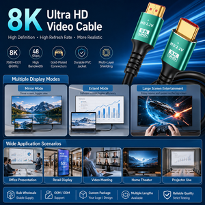 Cable <span class=keywords><strong>HDMI</strong></span> 8K al por Mayor, Cable AV de Alta Velocidad HDTV Macho a Macho para Computadora, TV, Decodificador, Monitor, Proyector, Sistema de Cine en Casa - Product Image 3