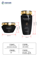 Bouteille Ovale en Plastique PET Premium 250 ml avec Bouchon à Vis pour Shampoing, Gel Douche et Huile Essentielle, Design Élégant pour la Maison et les Voyages