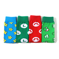 Chaussettes Mario en gros, très vendues en Amérique et en Europe, chaussettes amusantes et originales à motif de jeu, chaussettes en coton tricoté, compression