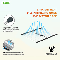 ROHE 1000W Lampe de culture LED pliable à spectre complet en aluminium IP66 pour la croissance commerciale des plantes d'intérieur en phase de floraison