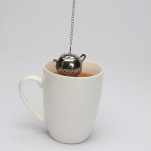 Théière ronde en titane de couleur or en forme de feuille ample, passoire pour thé, café, vin, infuseur à thé - Product Image 4