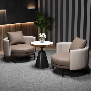 Chaise de canapé simple de luxe italienne moderne pour table de négociation de réception légère pour salon de beauté vente d'hôtel - Product Image 5