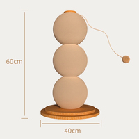 Nuevo diseño: Rascador vertical para gatos con columna de agarre, resistente a arañazos, desgaste y desprendimiento de material, con bola.