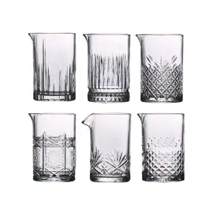 Creative glasses stirring pitcher 700ml Stocked Bar cocktail mixing glass etched cocktail mixing glassware